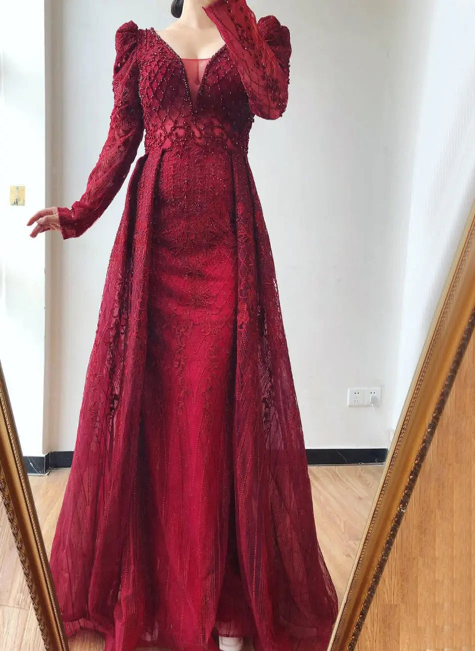 Danya Long Sleeves Beading Crystal Formal Dress - Mscooco.co.uk Danya Long Sleeves Beading Crystal Formal Dress - Mscooco.co.uk