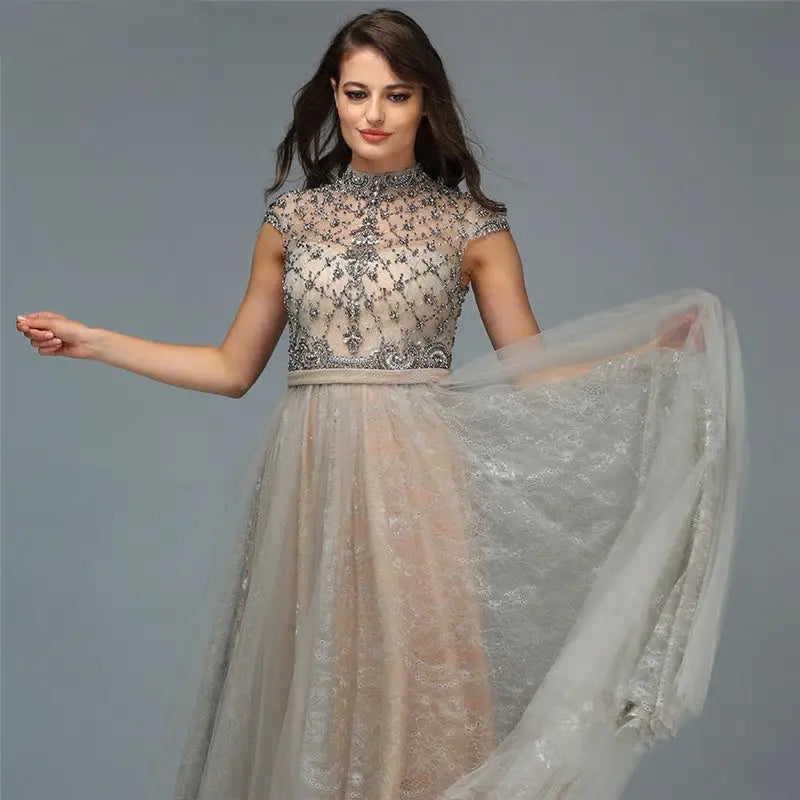 ELLIE - A-Line Diamond Beading Formal Dress Mscooco.co.uk