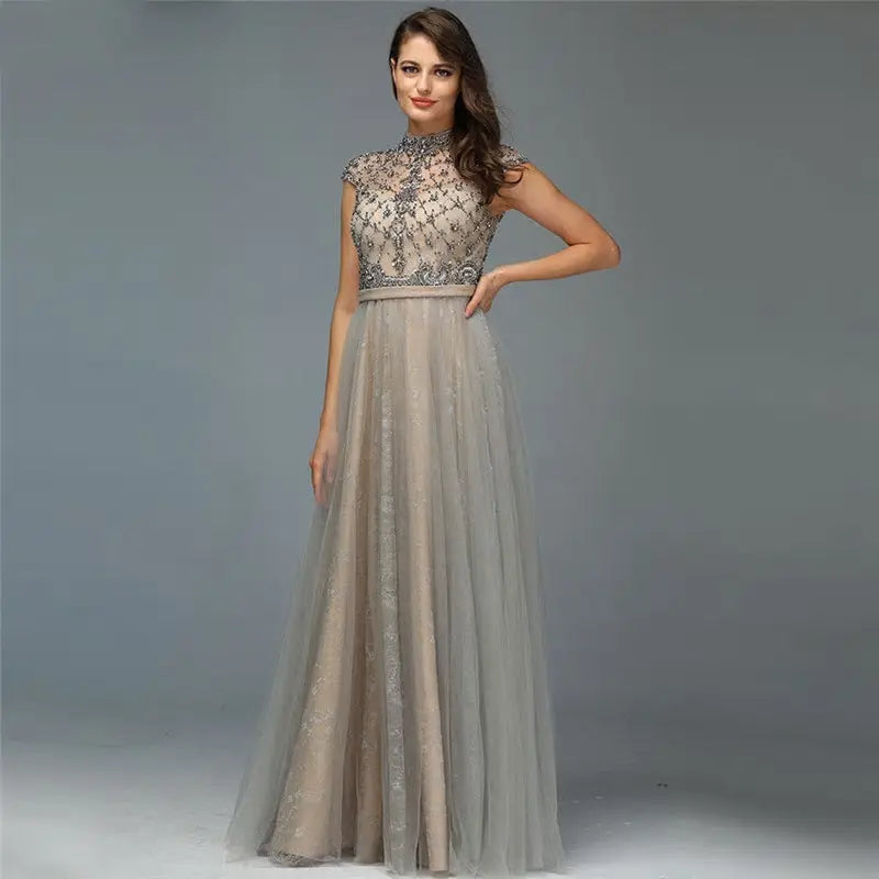 ELLIE - A-Line Diamond Beading Formal Dress Mscooco.co.uk