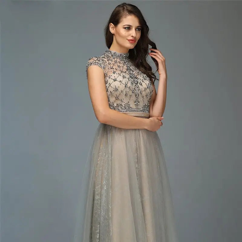 ELLIE - A-Line Diamond Beading Formal Dress Mscooco.co.uk