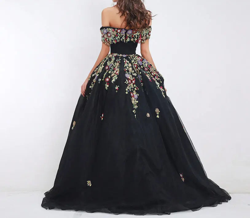Elegant Detachable Train Prom Gown - MSCOOCO