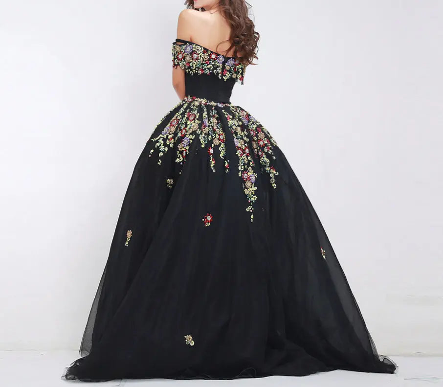 Elegant Detachable Train Prom Gown - MSCOOCO