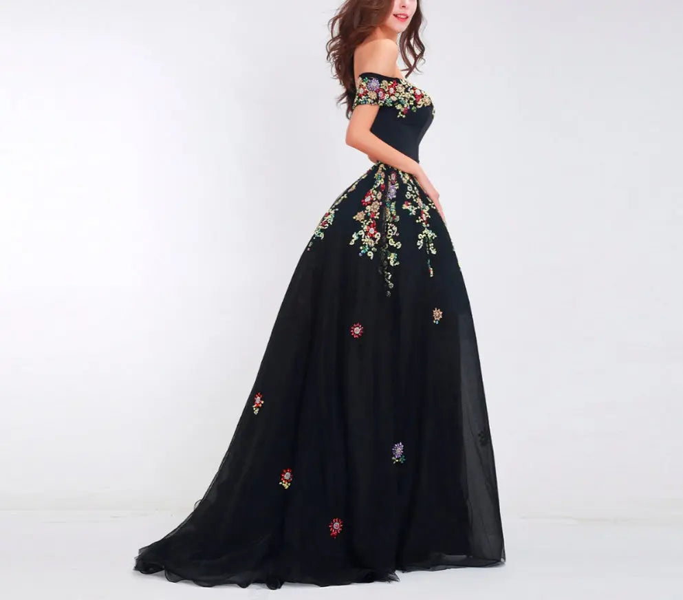 Elegant Detachable Train Prom Gown - MSCOOCO