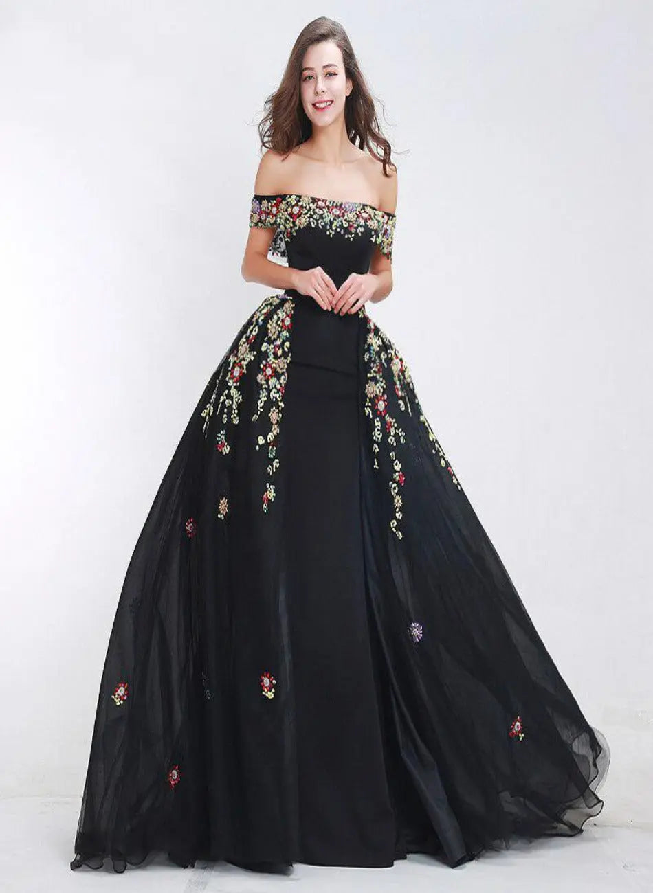 HAVEN - Elegant Detachable Train Prom Gown Mscooco.co.uk