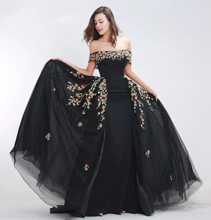 HAVEN - Elegant Detachable Train Prom Gown Mscooco.co.uk
