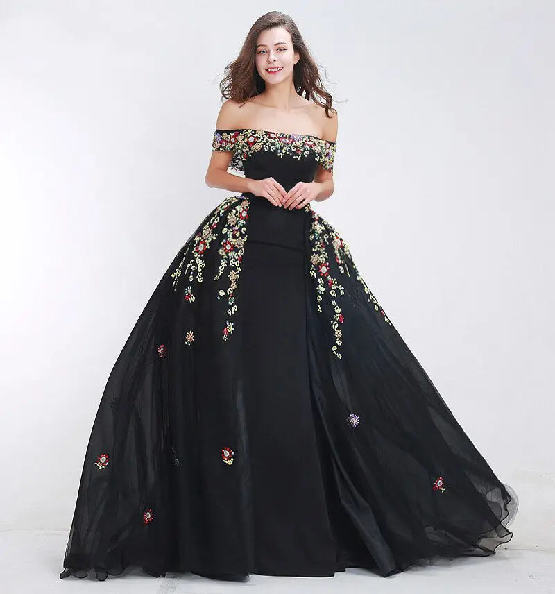 HAVEN - Elegant Detachable Train Prom Gown Mscooco.co.uk
