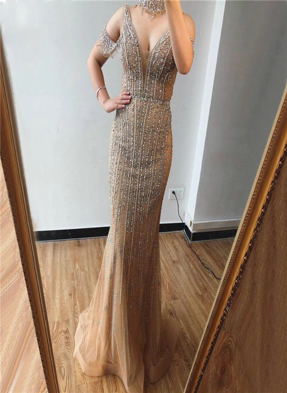 HEILEY - Pearls Diamond Evening Gown - Mscooco.co.uk HEILEY - Pearls Diamond Evening Gown - Mscooco.co.uk
