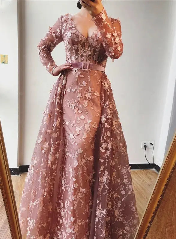 Marianna Handmade Flowers Formal Dress Mscooco.co.uk