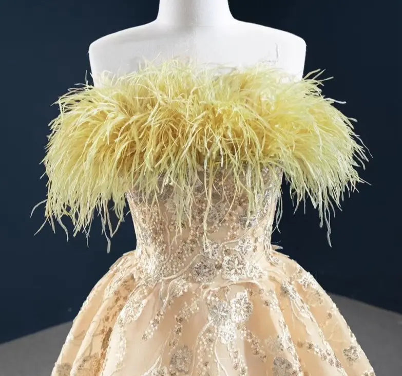 Naomi Feathers Sparkle Formal Dress Mscooco.co.uk