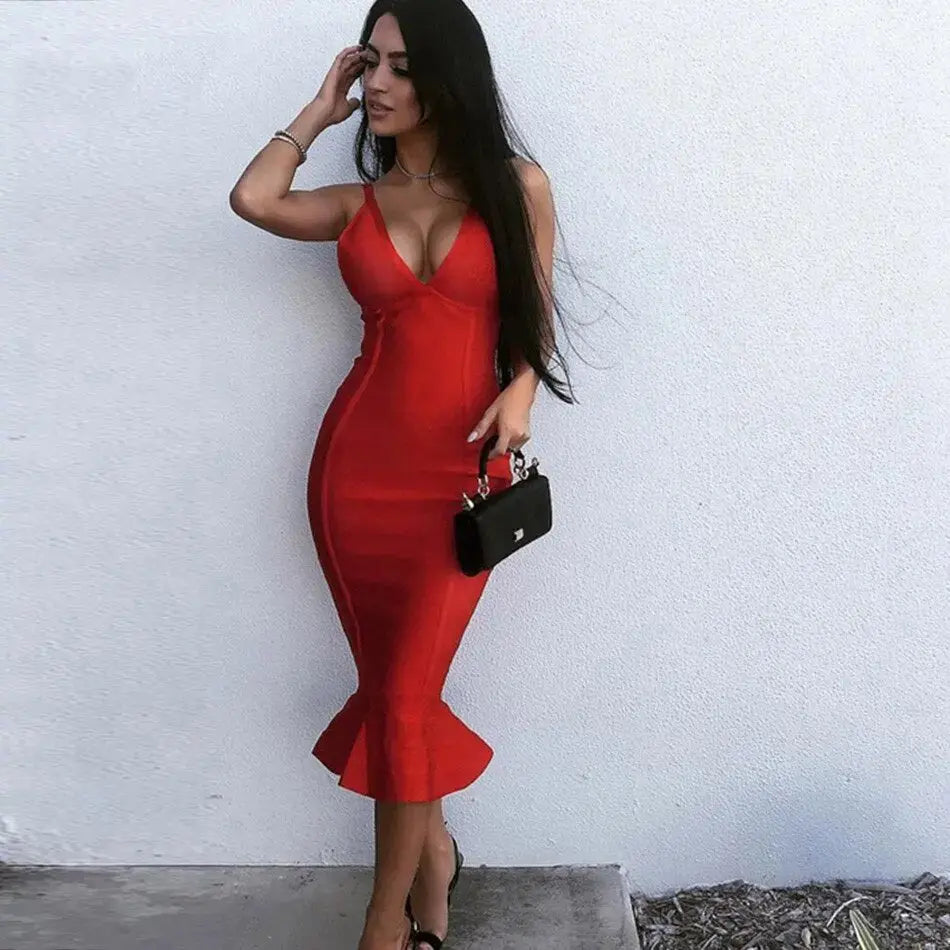 New Sexy Spaghetti Strap Mermaid Dresses