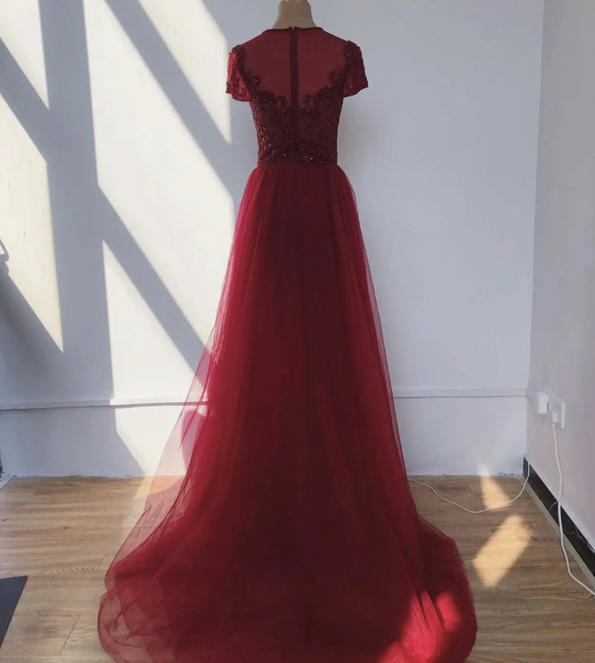 Nyla Beaded Embellished Evening Dress Mscooco.co.uk