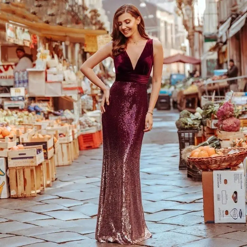 Robe Mermaid Burgundy Evening Dress Mscooco.co.uk Robe Mermaid Burgundy Evening Dress Mscooco.co.uk