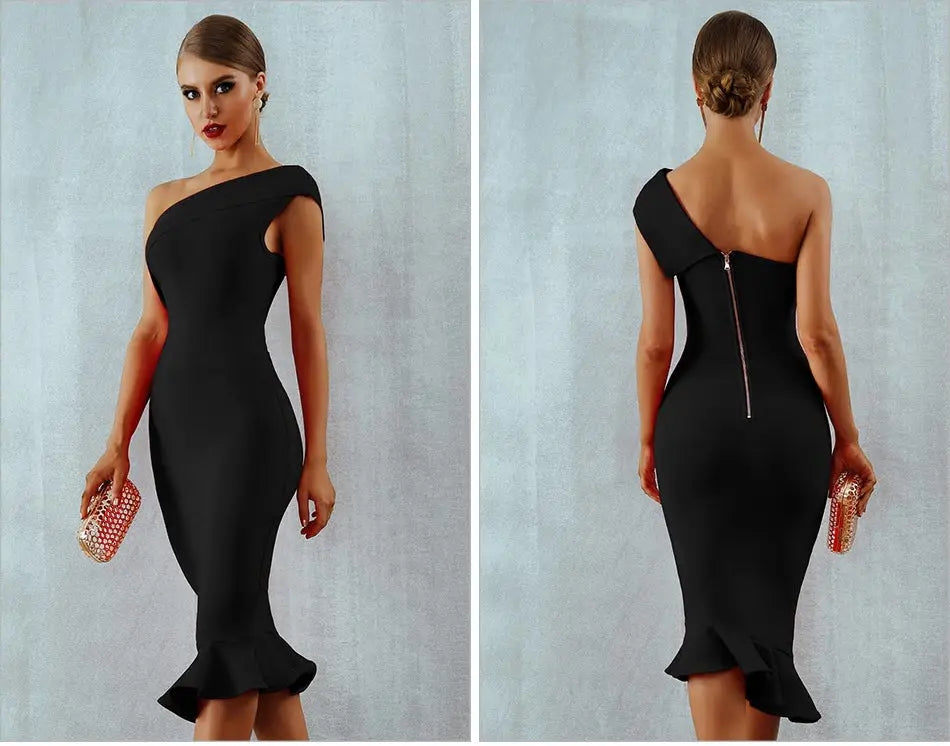 Ruffles Vestidos Bodycon Dress - MSCOOCO