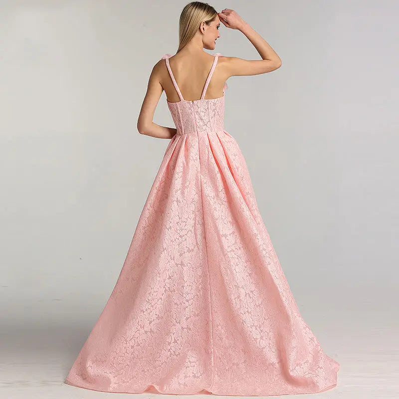 Savannah Flowers Crystal Lace Formal Dress Mscooco.co.uk