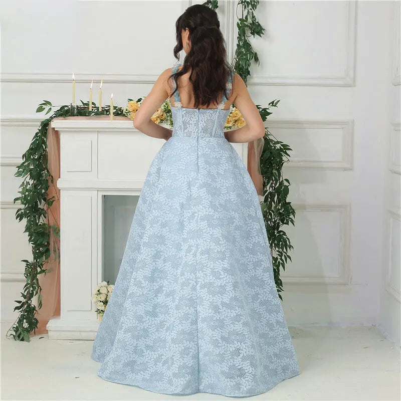 Savannah Flowers Crystal Lace Formal Dress Mscooco.co.uk