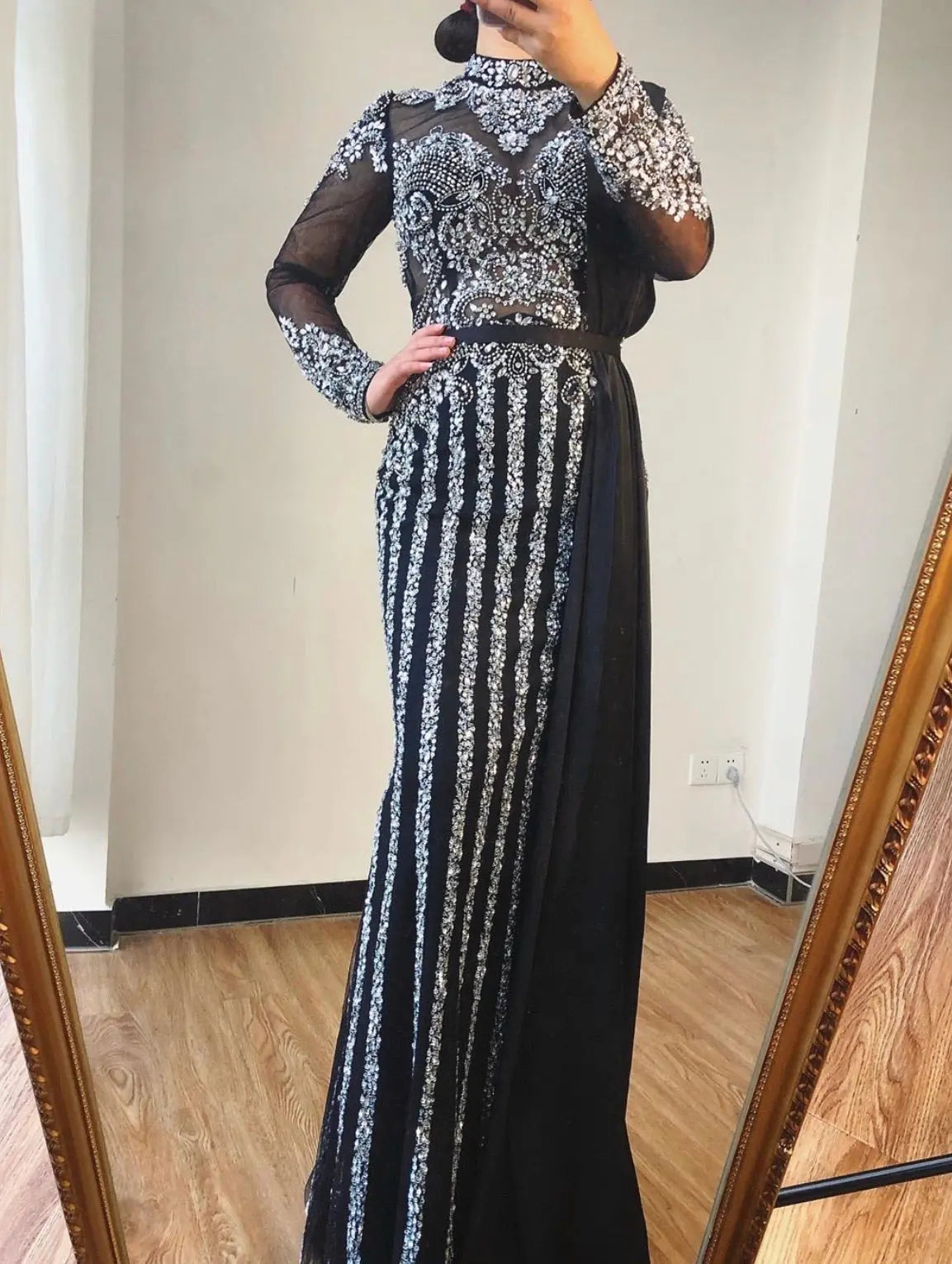 Stephanie Evening Maxi Dress With Skirts Mscooco.co.uk