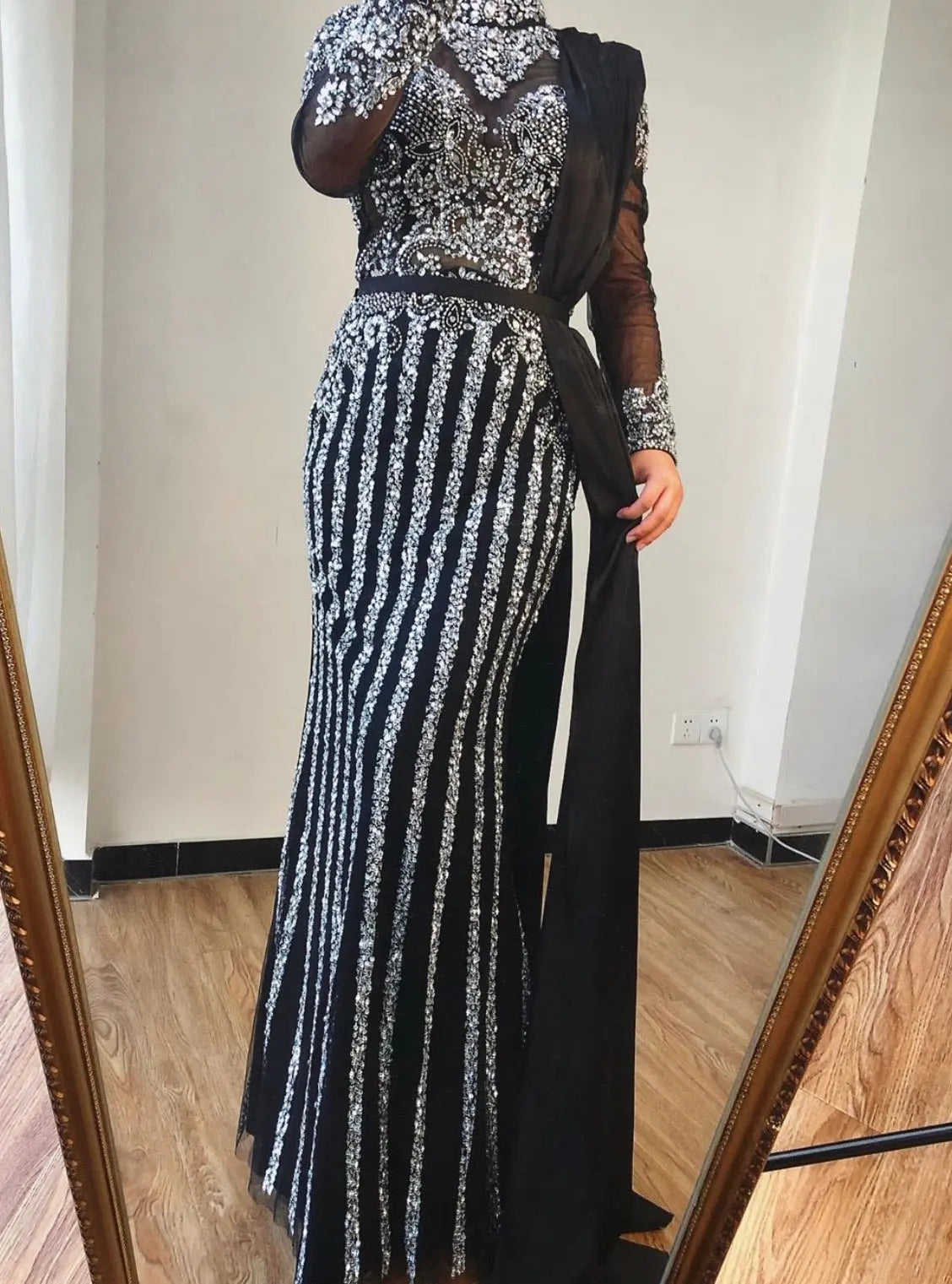 Stephanie Evening Maxi Dress With Skirts Mscooco.co.uk