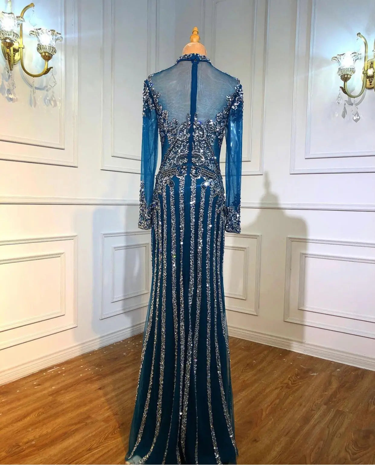 Stephanie Evening Maxi Dress With Skirts Mscooco.co.uk