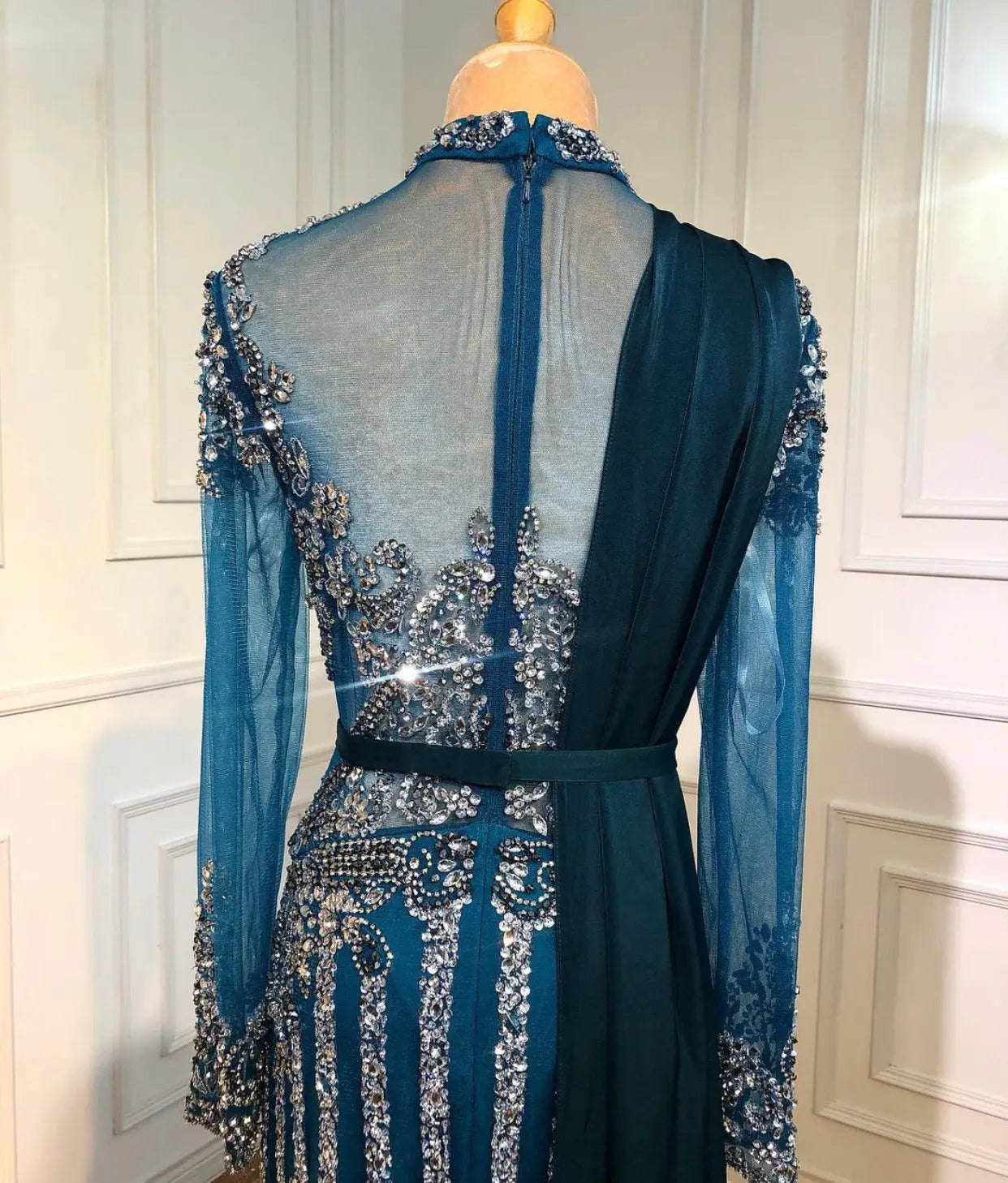 Stephanie Evening Maxi Dress With Skirts Mscooco.co.uk