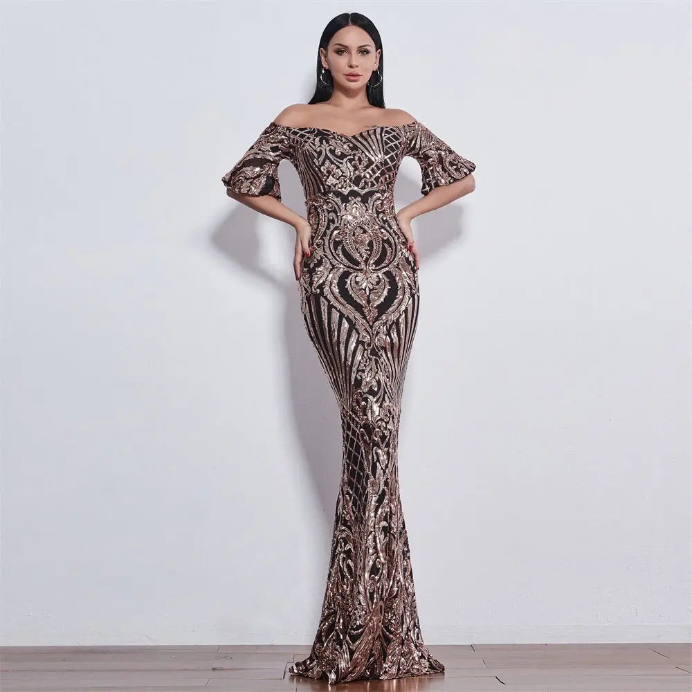 Sweetheart Sequin Maxi Dress - MSCOOCO