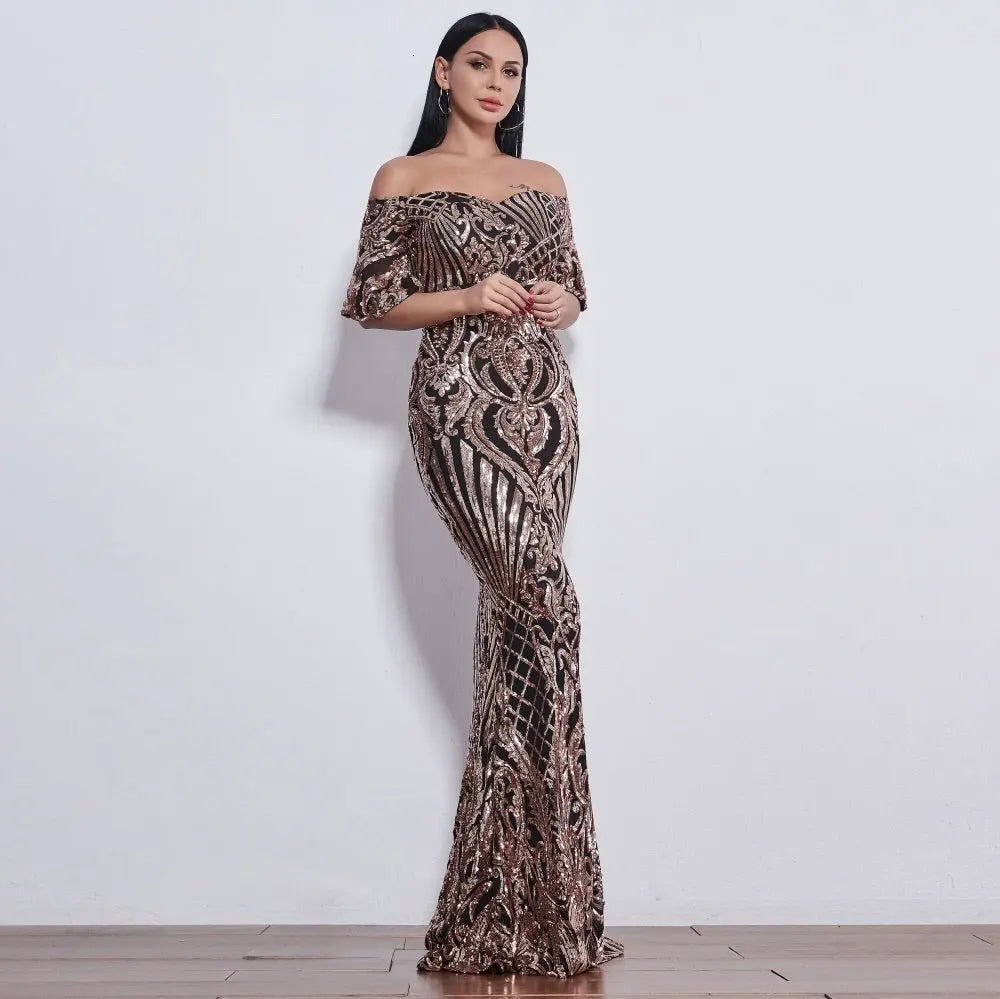 Sweetheart Sequin Maxi Dress - MSCOOCO