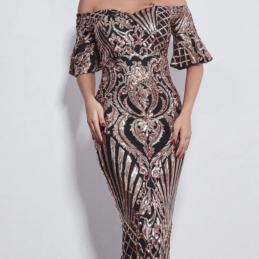Sweetheart Sequin Maxi Dress - MSCOOCO