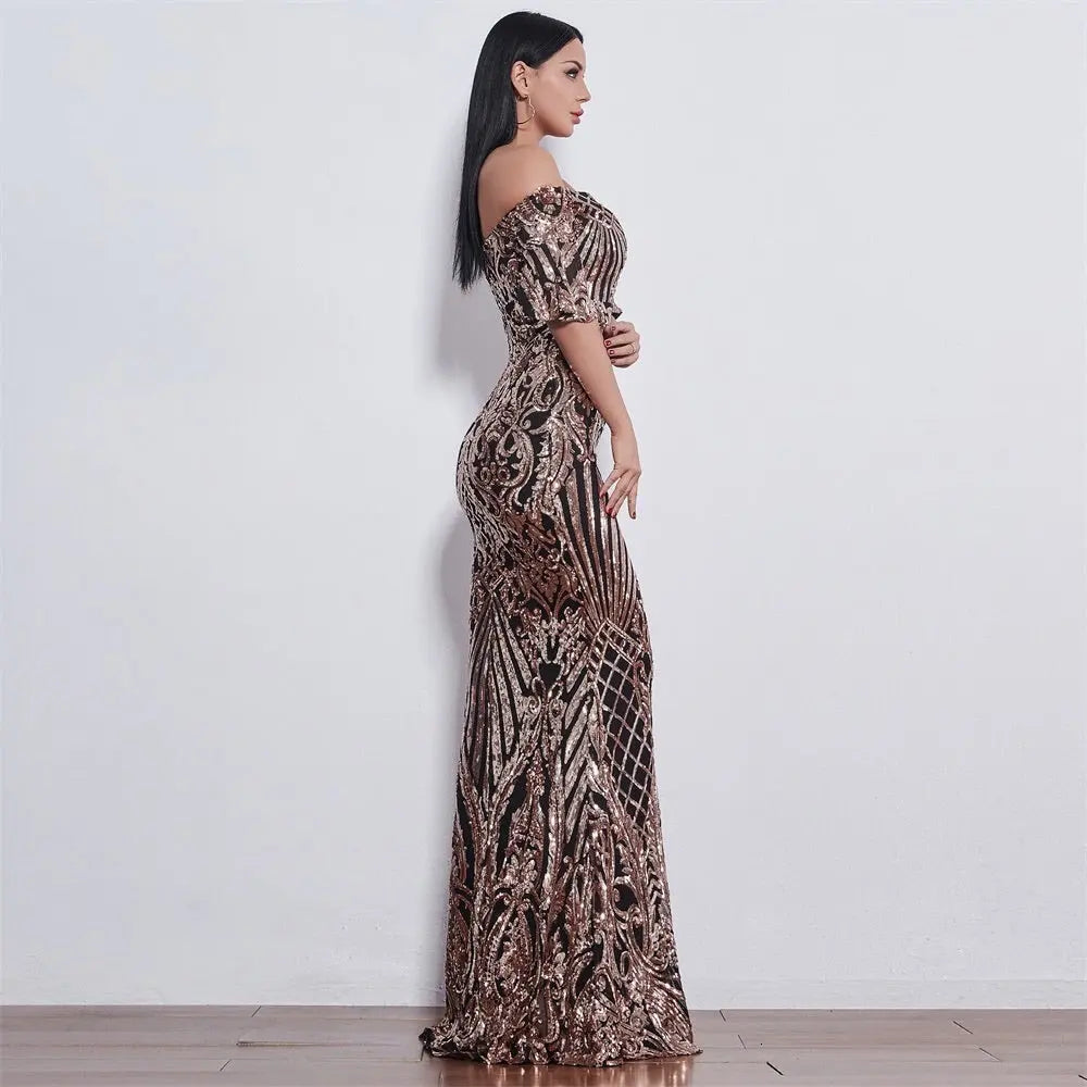 Sweetheart Sequin Maxi Dress - MSCOOCO
