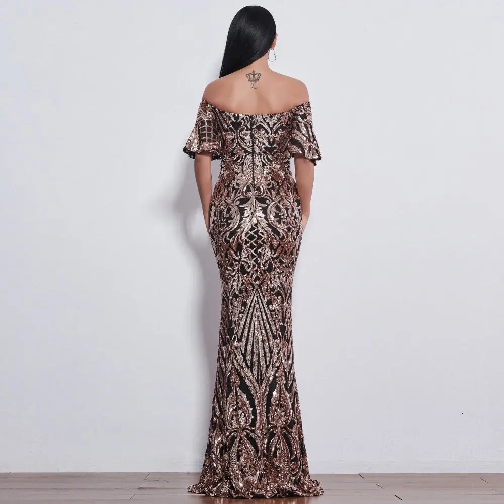 Sweetheart Sequin Maxi Dress - MSCOOCO