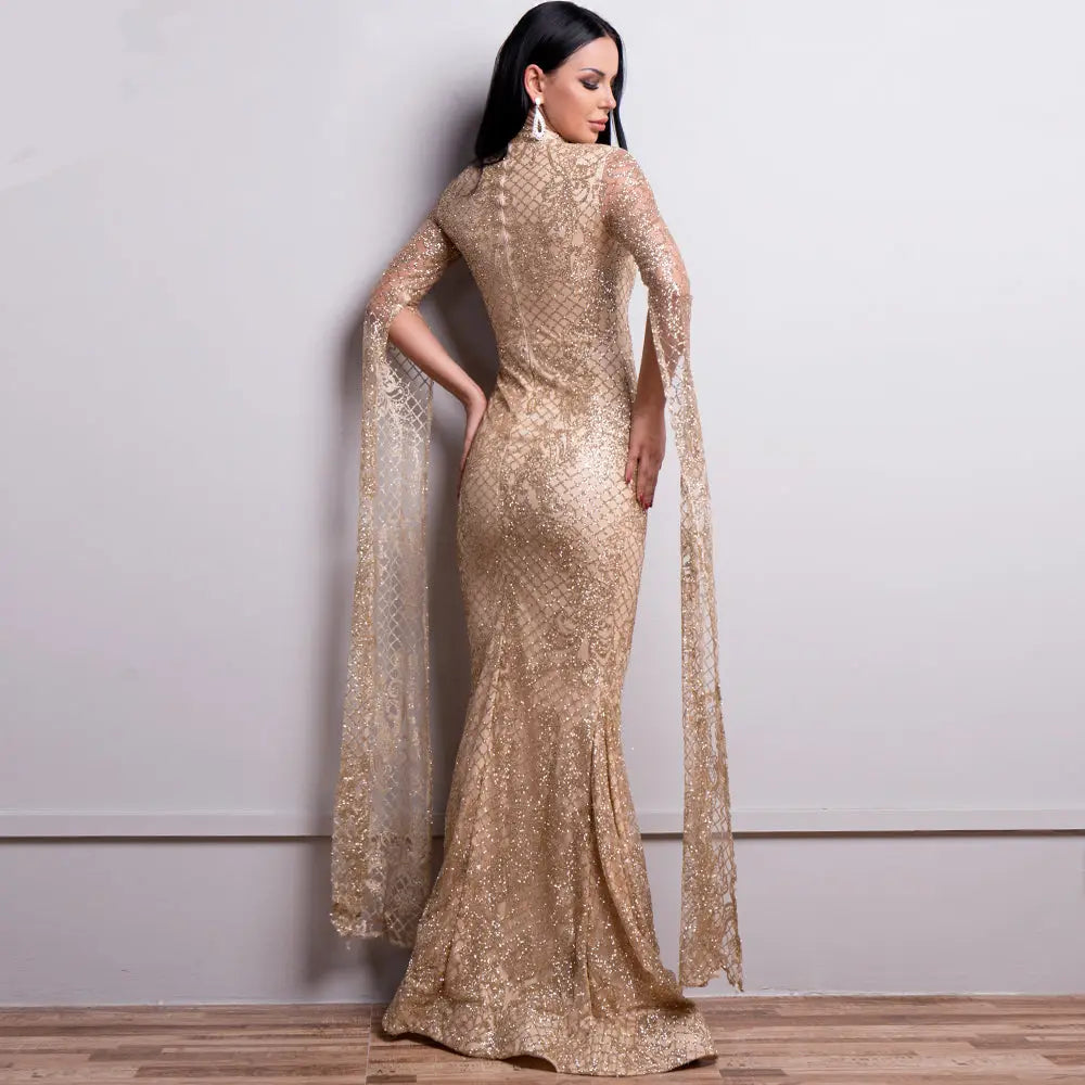 Vestdios Elegant Glitter Maxi Dress - MSCOOCO