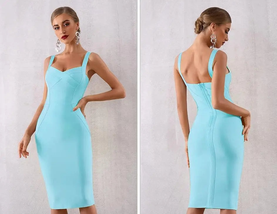 Vestido Sexy Backless Bandage Dress - MSCOOCO