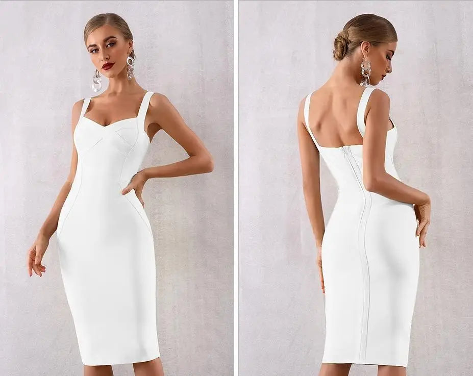 Vestido Sexy Backless Bandage Dress - MSCOOCO