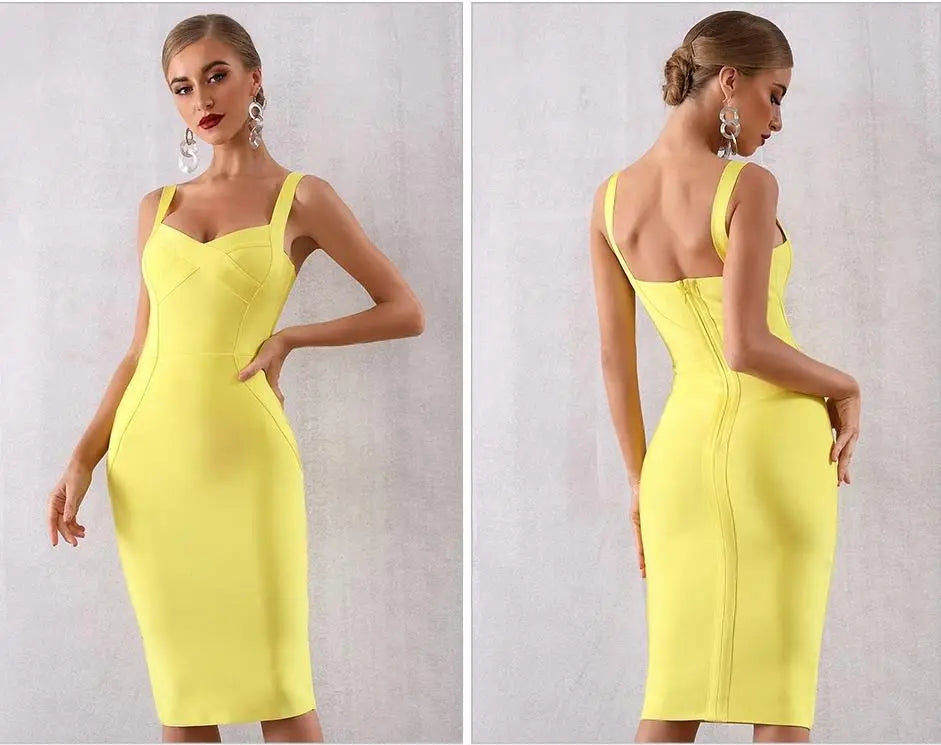 Vestido Sexy Backless Bandage Dress - MSCOOCO