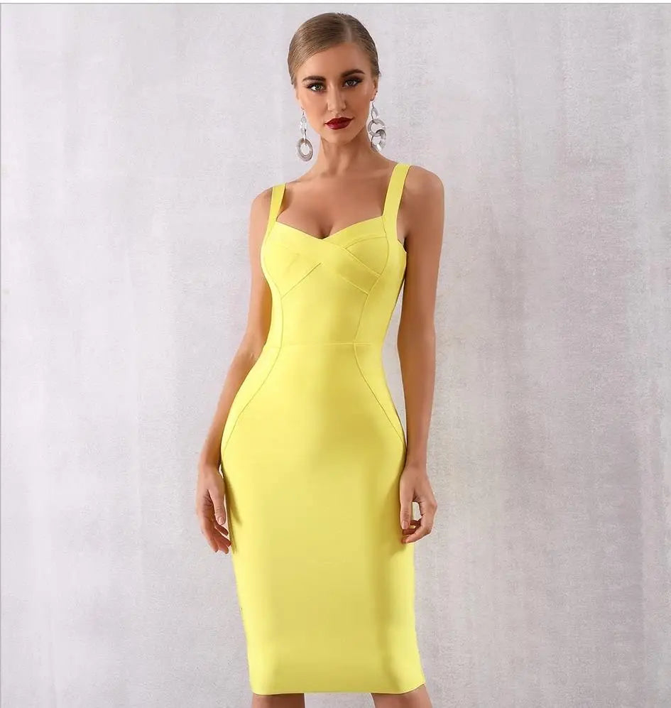 Vestido Sexy Backless Bandage Dress - MSCOOCO