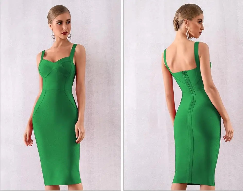 Vestido Sexy Backless Bandage Dress - MSCOOCO