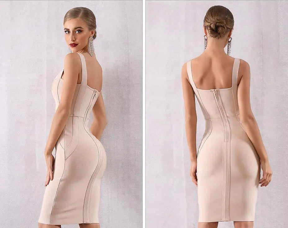 Vestido Sexy Backless Bandage Dress - MSCOOCO