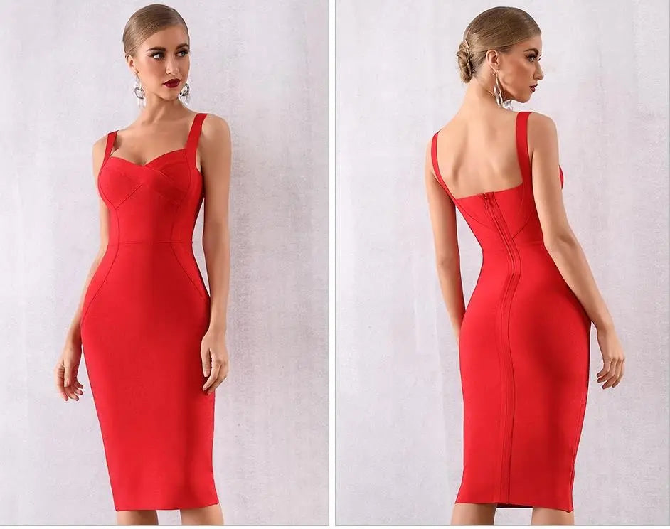 Vestido Sexy Backless Bandage Dress - MSCOOCO