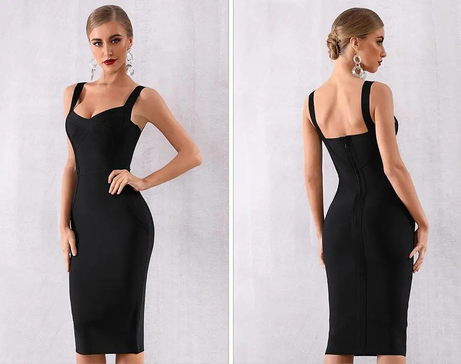 Vestido Sexy Backless Bandage Dress - MSCOOCO