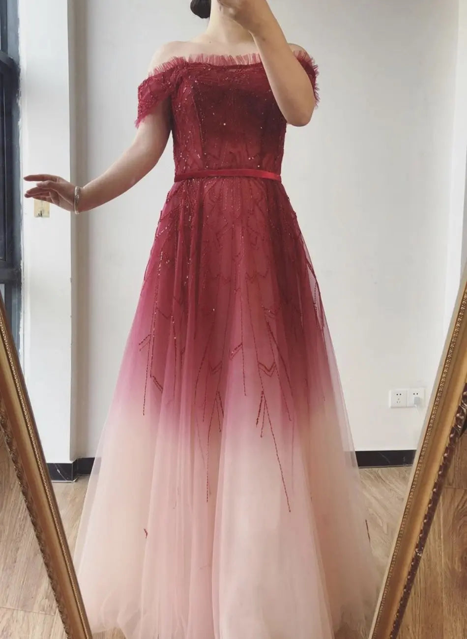 Whitley Beading Sequins Formal Dress Mscooco.co.uk