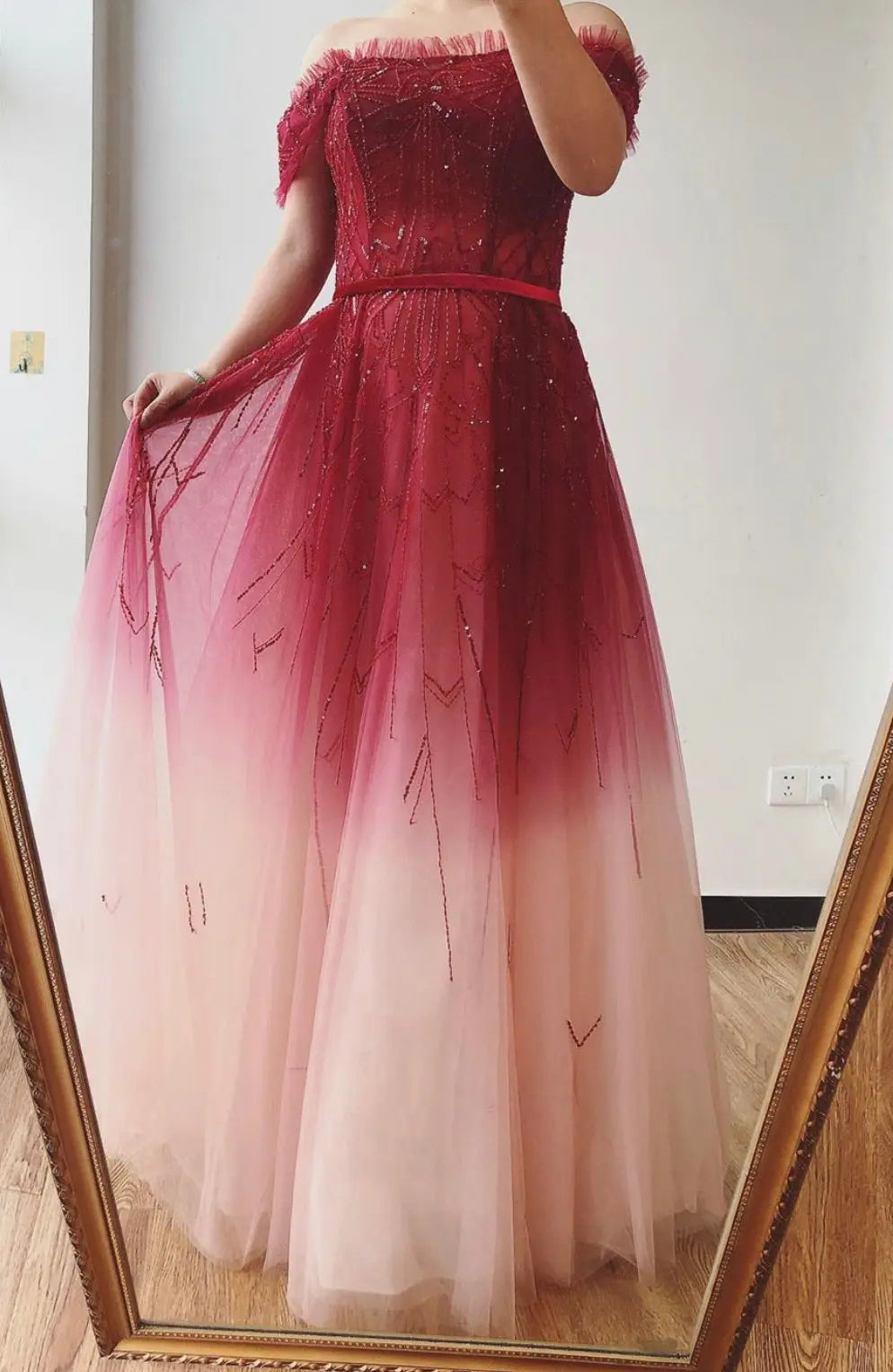 Whitley Beading Sequins Formal Dress Mscooco.co.uk