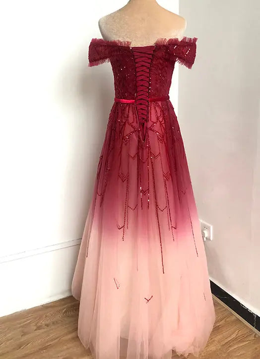 Whitley Beading Sequins Formal Dress Mscooco.co.uk