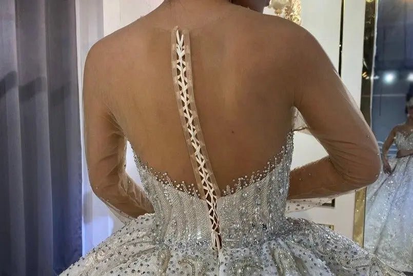 2021 Luxury Heavy Beading Wedding dress - Mscooco.co.uk