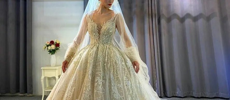2021 New Design Wedding Dress With Lace Cape - Mscooco.co.uk