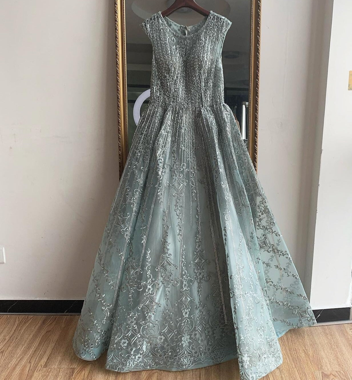 Suzanne Crystal Luxury A-Line Evening Dress Mscooco.co.uk