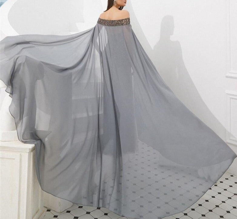 Tatiana Shawl Yarm Diamond Beading Formal Dress Mscooco.co.uk