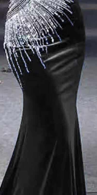 Reese Wine Red Velvet Mermaid Beading Formal Dress Mscooco.co.uk