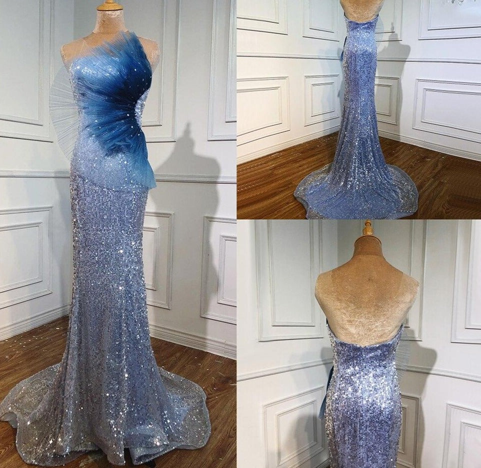 Rowan Mermaid Strapless Formal Dress Mscooco.co.uk