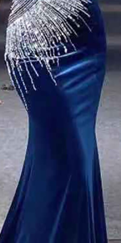 Reese Wine Red Velvet Mermaid Beading Formal Dress Mscooco.co.uk