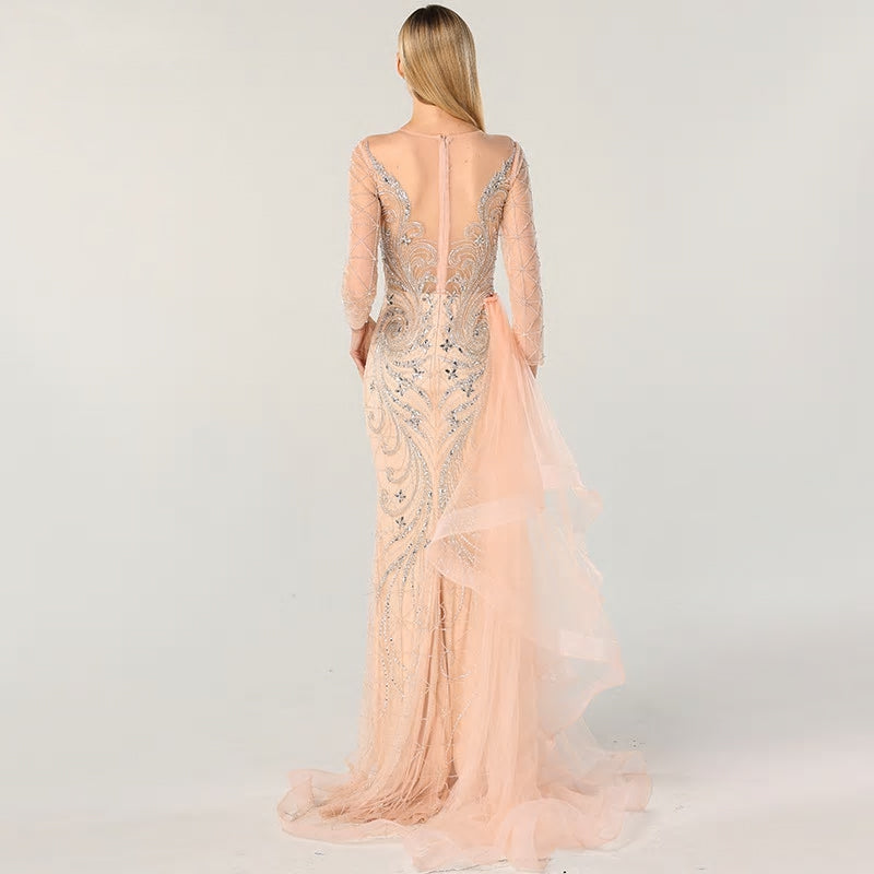 Grace - Diamond Beading Mermaid Gown Mscooco.co.uk