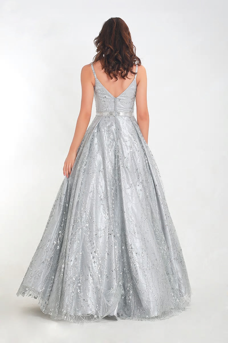 Rihanna - Grey Maxi Ball Gown Mscooco.co.uk
