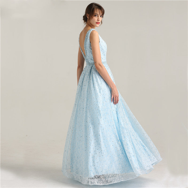 Sophia - Pearls Crystal Lux Gown Mscooco.co.uk